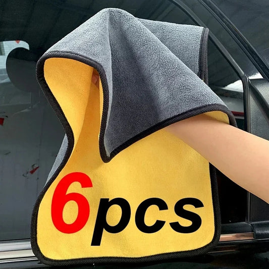 מגבות מיקרופייבר עבות לרכב 🚗✨